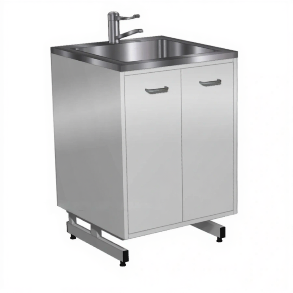 Стол-мойка СТм-201 «Премиум» 500 (корпус металл серый, каркас серый)