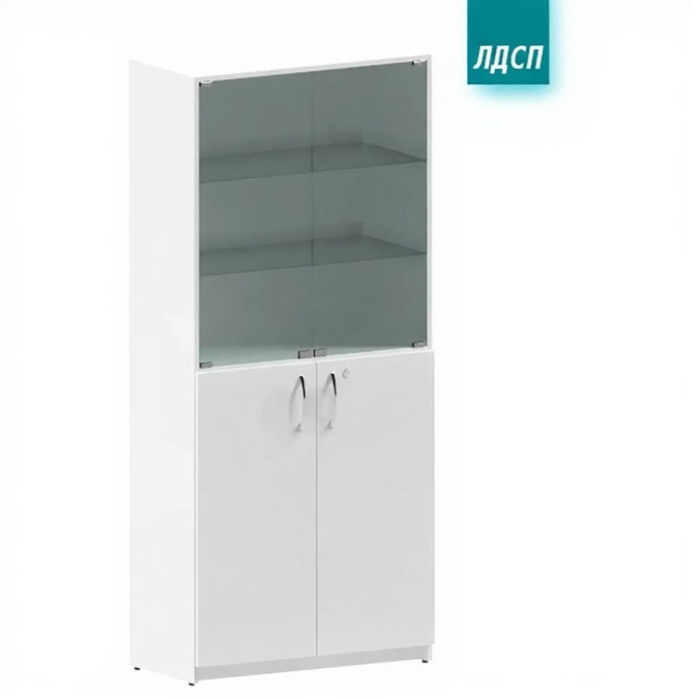 Шкаф медицинский двухсекционный двухстворчатый ШМЛ2С СКБ