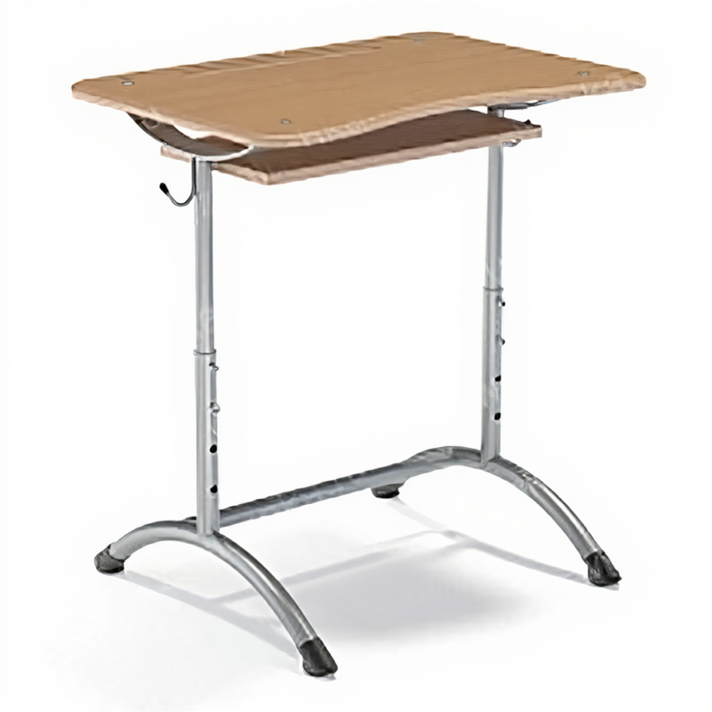 Одноместная школьная парта с крючками и полкой П1 - Base-П-3-7