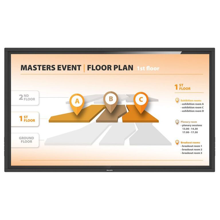 Интерактивная ЖК-панель Philips 43" 43BDL3651T/02