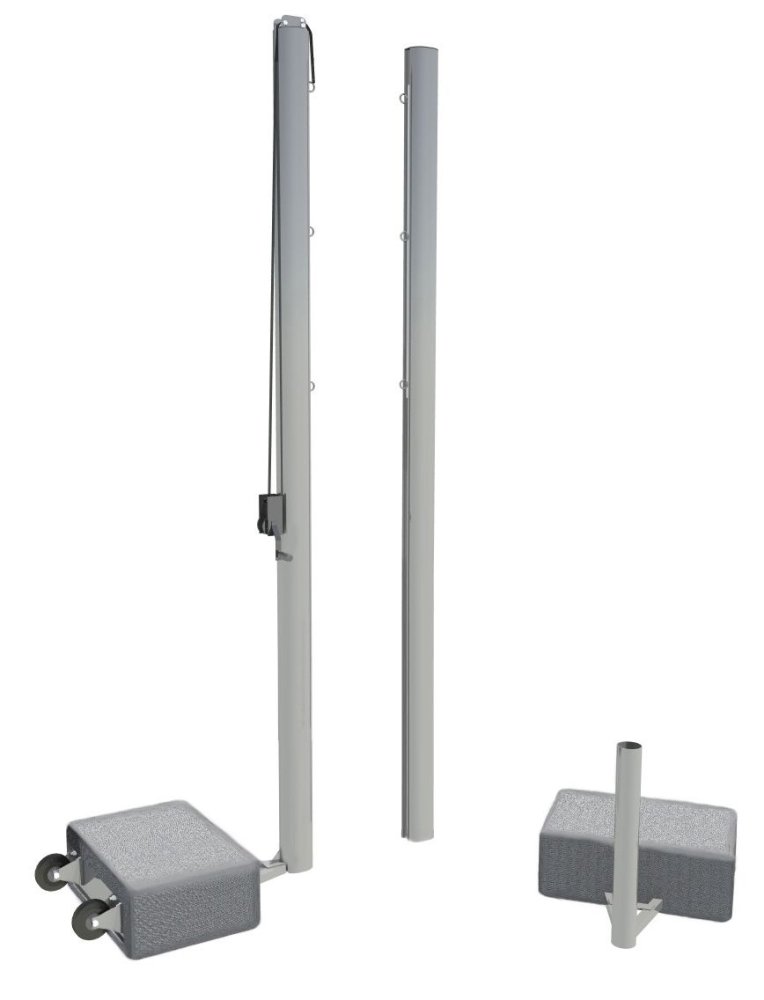 Стойки волейбольные универсальные алюминиевые 100х120 мм под противовесы SPORTWERK