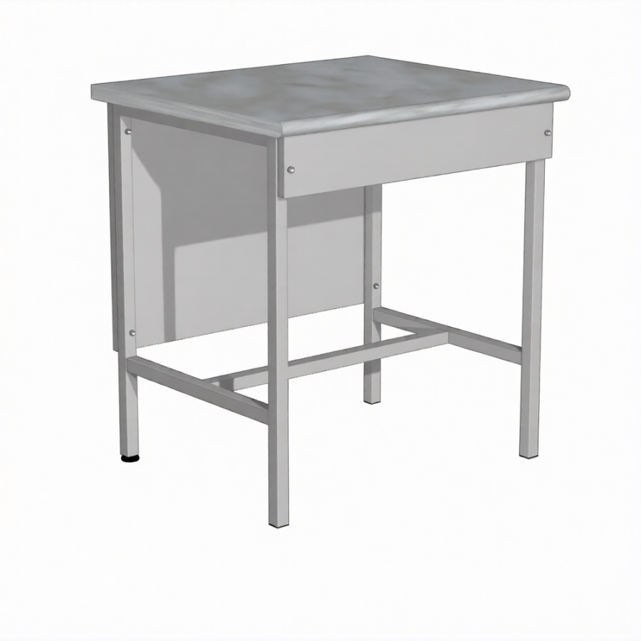 Стол лабораторный СЛ-107 (700х600х750) (постформинг серый, каркас серый)