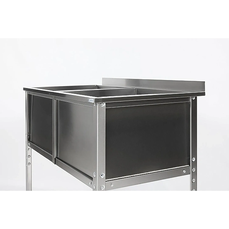 Ванна моечная двухсекционная с бортом ВМС-2/7-Б-ЭН