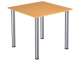 Стол обеденный квадратный школьный четырехместный на хромированных ножках 6 г/р СТЛн4.6