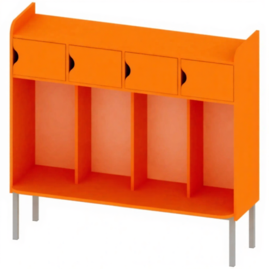 Шкафчик для раздевалки 4 секции ШК-АД-79