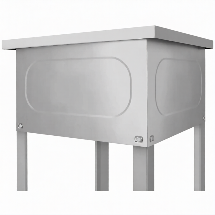 Ванна моечная ВМСн 1010  1 м/о 910х430х350 (полка с отв., борт; ножка угл.)