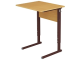 Стол школьный 1-местный 3-5 г/р регулируемый (бук, м/к коричневый, прямоугольная труба)
