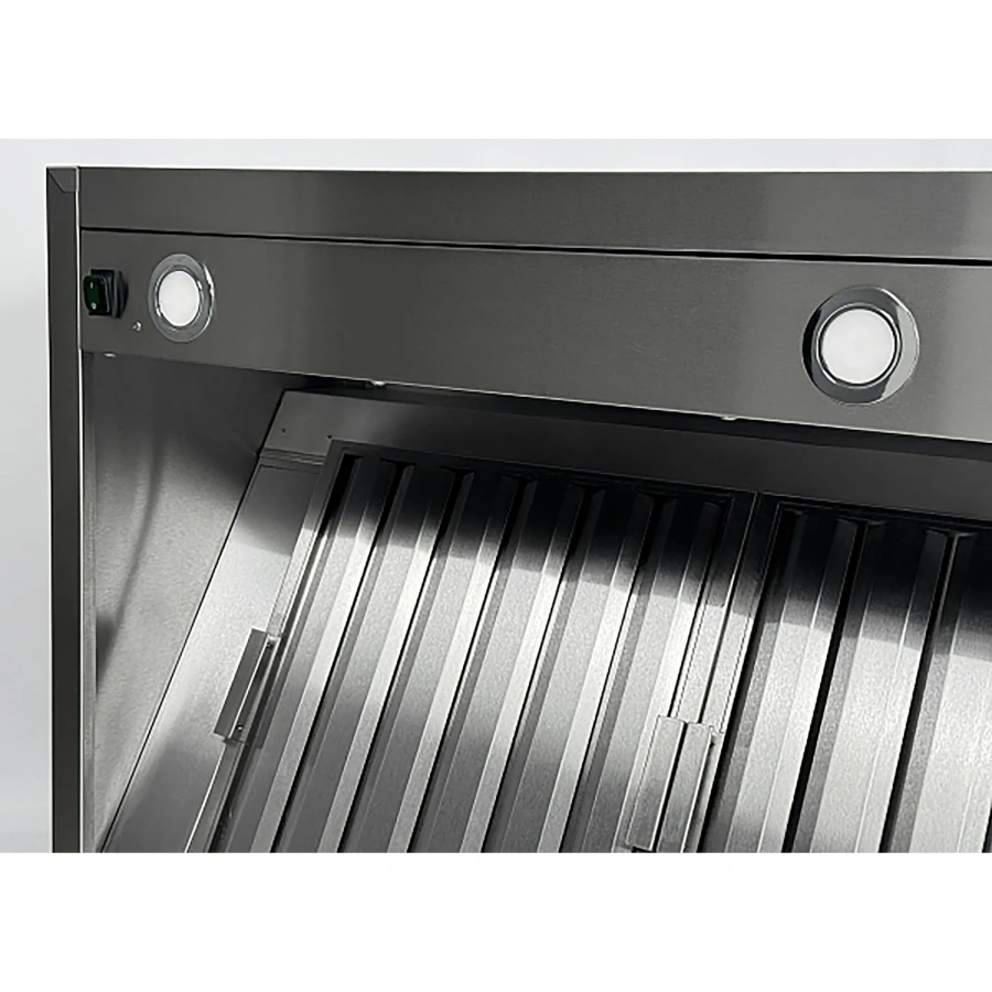 Зонт вытяжной пристенный с подсветкой ЗВПКП-12/14