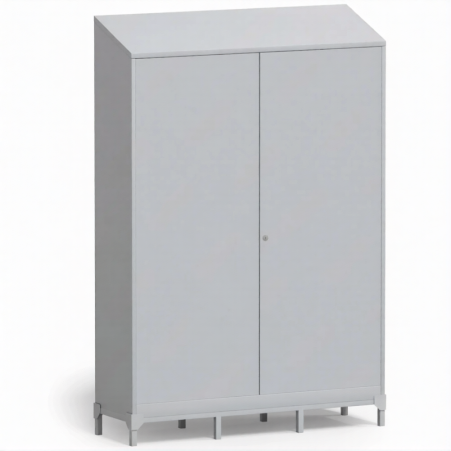 Шкаф для 30 противогазов ХПГ-30-1270 с дверьми, на ножках (1880х1270х380)