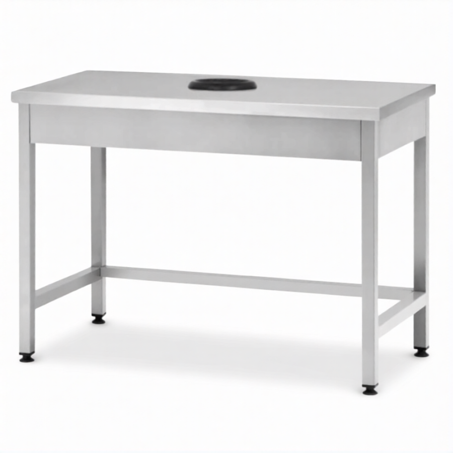 Стол производственный СПРп - 860х1500х800 «Profi Inox», сбор отходов (полка-обвязка)