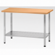 Стол кондитерский СПРн 860х1200х600 «Norma Inox» бук/40 (полка перф.; ножка проф., тр. 40)